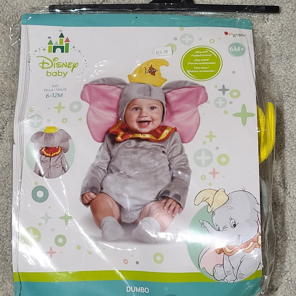 Infant Dumbo Costume 6-12 mo